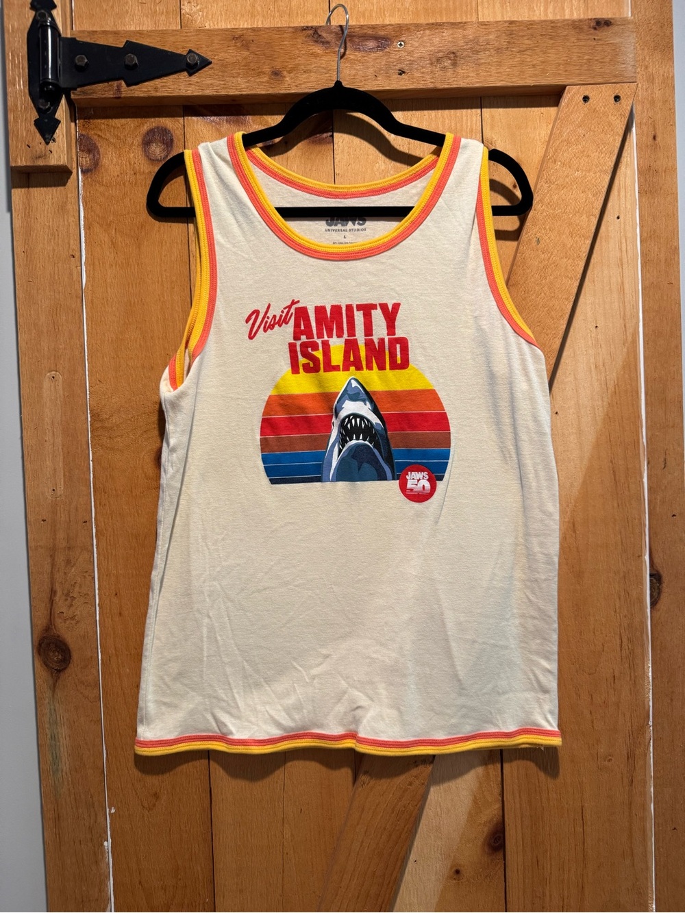 Universal Studios Jaws ‘Visit Amity Island’ Sunrise Graphic Tank, L